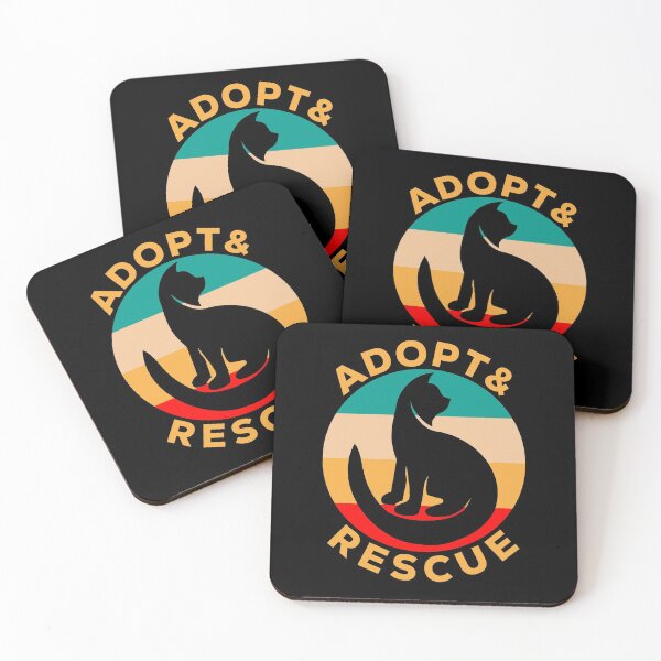 Item preview, Cat Adopt and Rescue - Retro Vintage Sunset designed and sold by HalpinDesign.