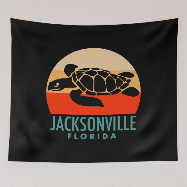 Artikelvorschau, Jacksonville JAX Sea Turtle Retro Sunset entworfen und verkauft von HalpinDesign.