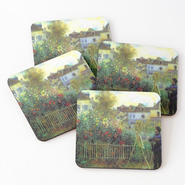 Item preview, Monet Painting In His Garden Argenteuil 1873 - Pierre Auguste Renoir Painting Monet designed and sold by molamode.