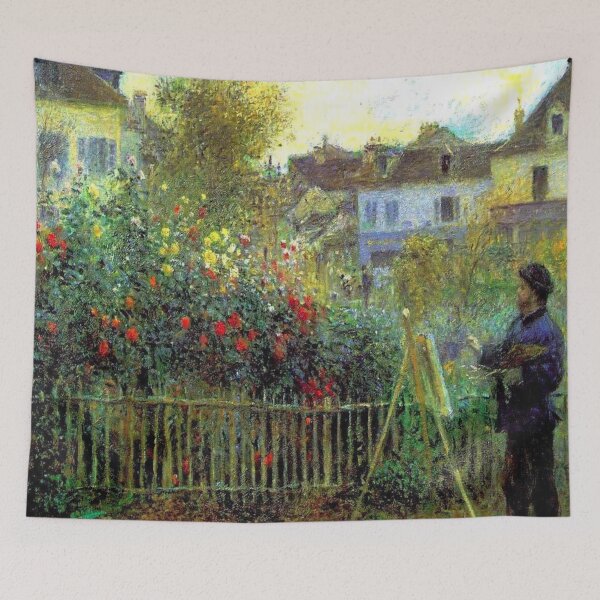 Item preview, Monet Painting In His Garden Argenteuil 1873 - Pierre Auguste Renoir Painting Monet designed and sold by molamode.