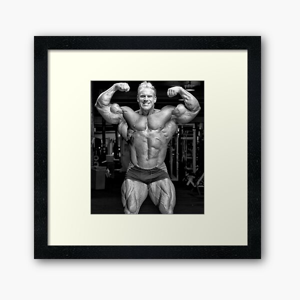 Jay Cutler front double biceps flexing Framed Art Print
