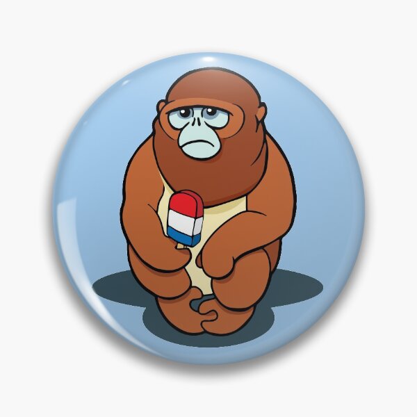 Item preview, Golden Snub Nose Monkey Holding a red white and blue popsicle designed and sold by Huhnerdieb Apparel.