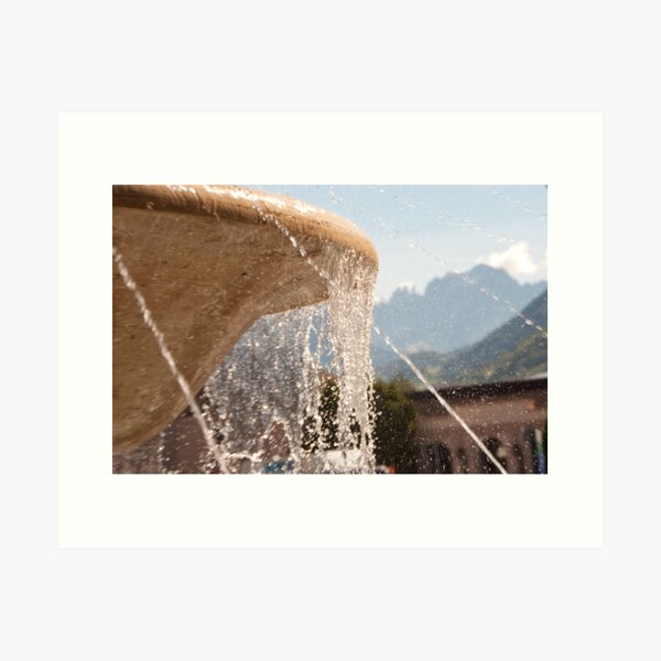 Fountain, Train Station Plaza,  Bolzano/Bozen Art Print