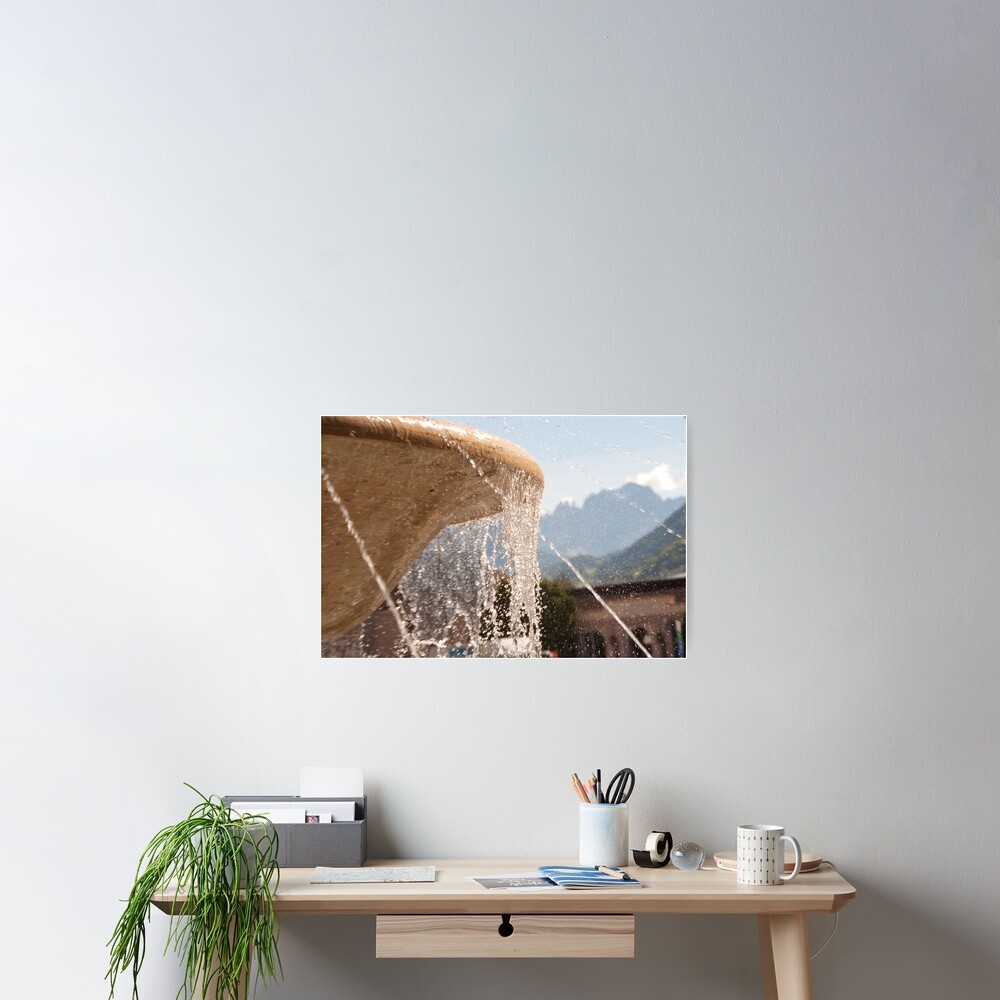 Fountain, Train Station Plaza, Bolzano/Bozen Poster