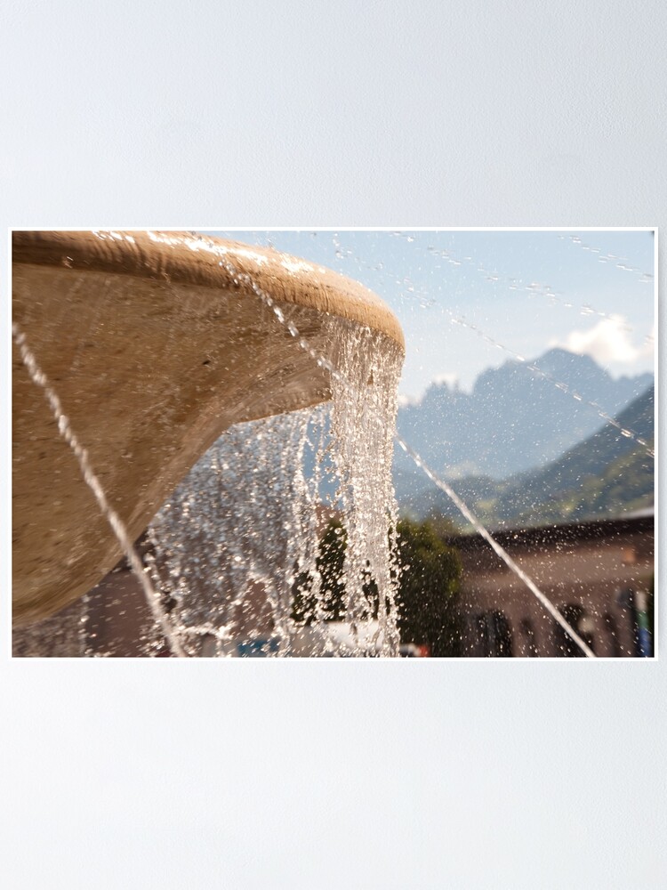 Alternate view of Fountain, Train Station Plaza, Bolzano/Bozen Poster