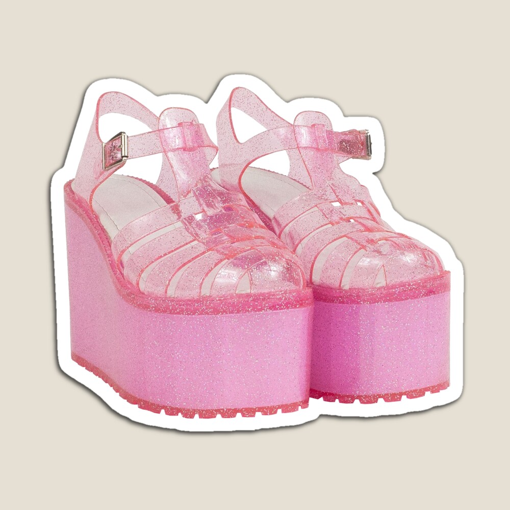Pink Platform Jelly Shoes Pink Jelly Platform Shoes Sticker