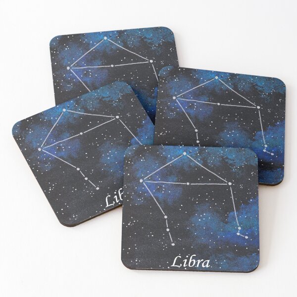 Item preview, Libra Zodiac Sign Space Painting designed and sold by CoryellArt.