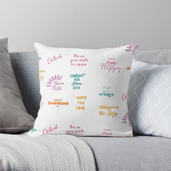 Chillout and many more stickers set Throw Pillow
