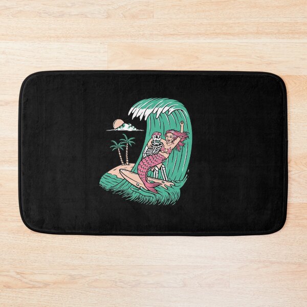 Item preview, surf skull with mermaid design designed and sold by Picspot.