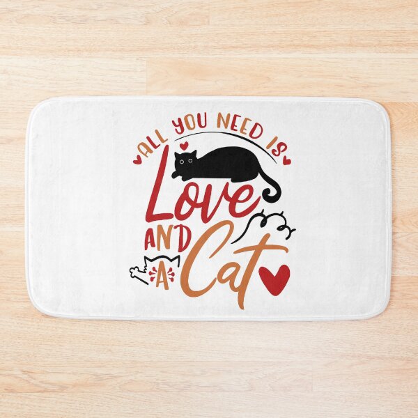 Item preview, All You Need Is Love And A Cat ( Red and Orange ) designed and sold by RomeoSketches.