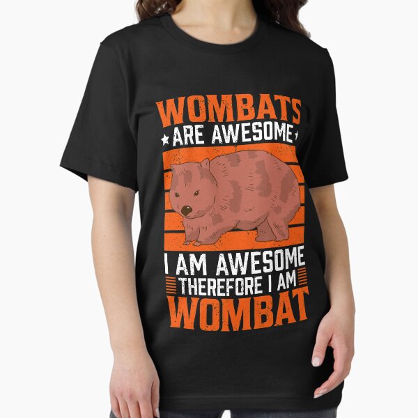 Vista previa del artículo con la obra «Wombat es un fantástico marsupial australiano que dice», diseñado y vendido por madgrfx.