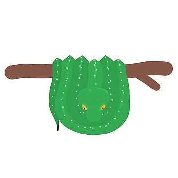 Artwork thumbnail, Green Tree Python by clydeball