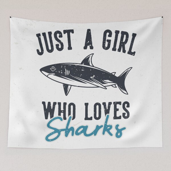 Item preview, JUST A GIRL WHO LOVES SHARKS DESIGN  designed and sold by Picspot.