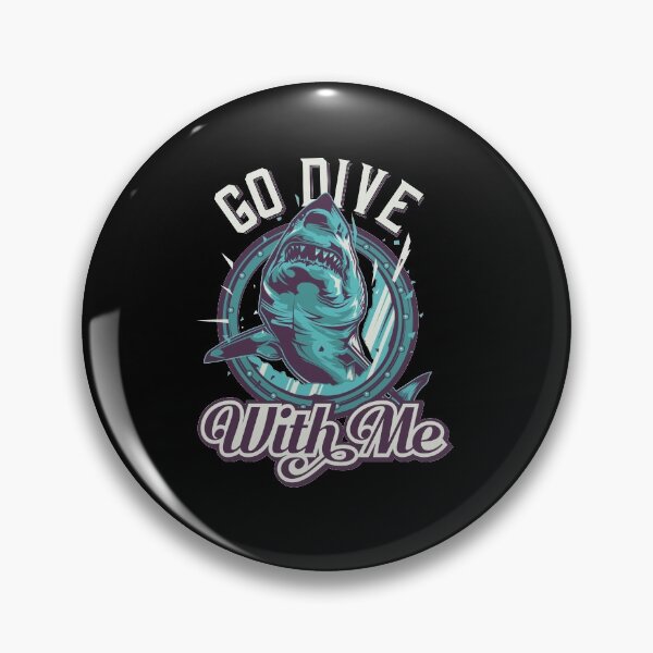 Item preview, FUNNY WHITE SHARK GO DIVE WITH ME DESIGN  designed and sold by Picspot.