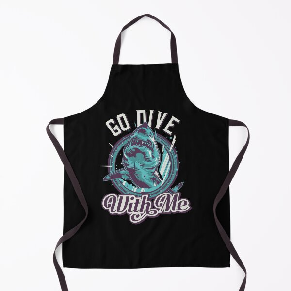 Item preview, FUNNY WHITE SHARK GO DIVE WITH ME DESIGN designed and sold by Picspot.