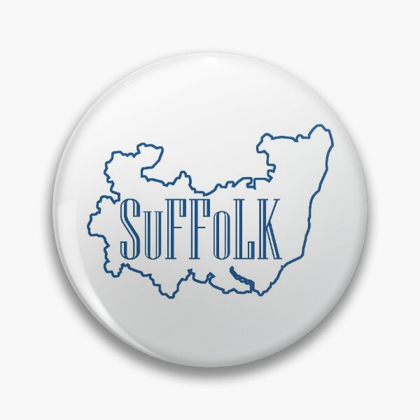 Item preview, Map of Suffolk County, England Counties designed and sold by sketchingarchi.