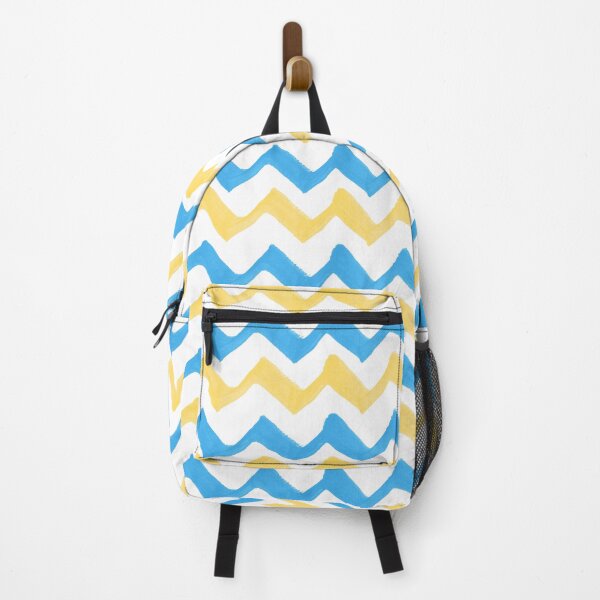Item preview, Wavy Brush Stroke Pattern Blue & Yellow designed and sold by Menega Sabidussi.