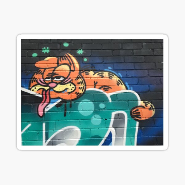 Crazee Cats Graffiti: Garfield Sticker