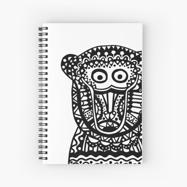 Taiwan Monkey Aboriginal Pattern Design Spiral Notebook