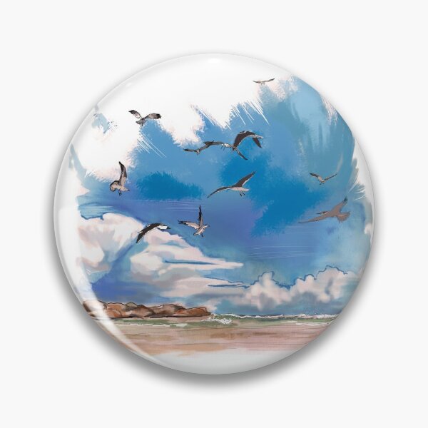 Item preview, Beach Seagulls in Flight  designed and sold by ObservantPoet.