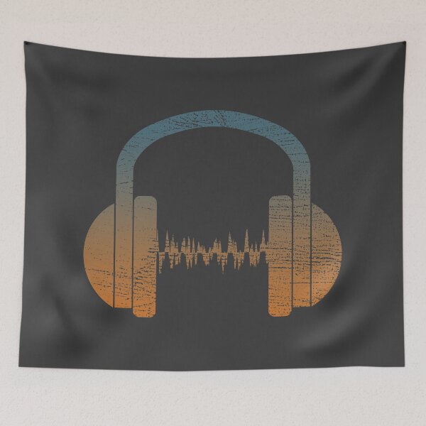 Item preview, Headphones in blue and orange designed and sold by Interpret108.