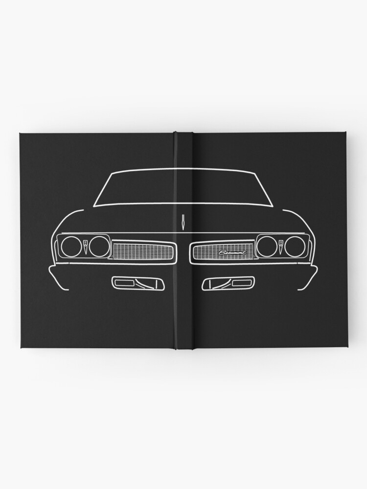 Beaumont 1960s Canadian classic car white outline graphic Hardcover Journal