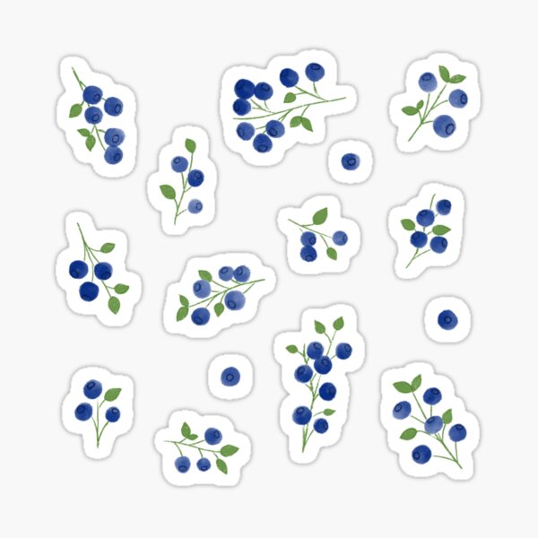 Artikel-Vorschau von Bemalte Heidelbeeren Sticker Pack, designt und verkauft von paraguas.