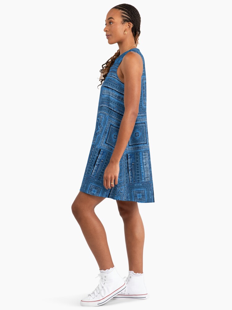 Cool Blue Jeans Denim Patchwork Design" A-Line Dress for Sale by sosweet |  Redbubble