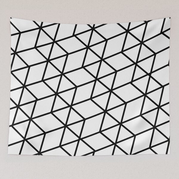 Item preview, Black and White Abstract Geometric Pattern designed and sold by SarahJisri.