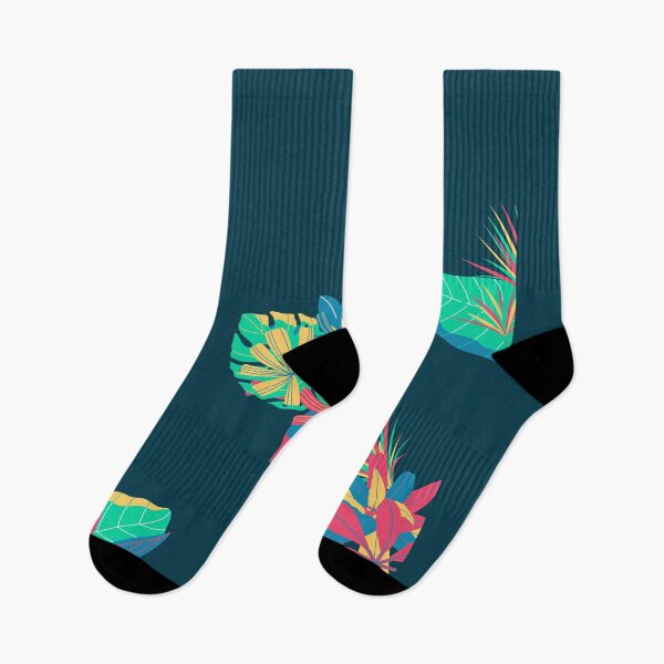 Item preview, Tropical Leaves (blue / yellow) designed and sold by vell arts :).