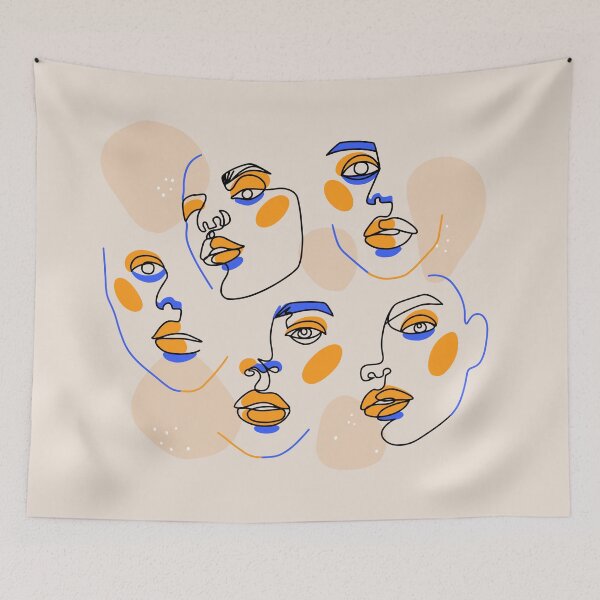 Item preview, Abstract Face Line Art  designed and sold by Dollfacedesign.