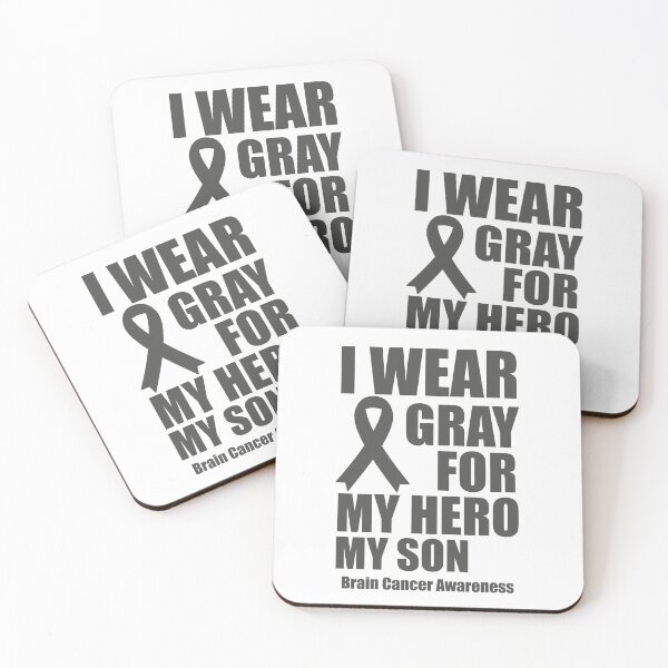 Item preview, I Wear Gray For My Hero My Son Brain Cancer Awareness designed and sold by happy gift art.