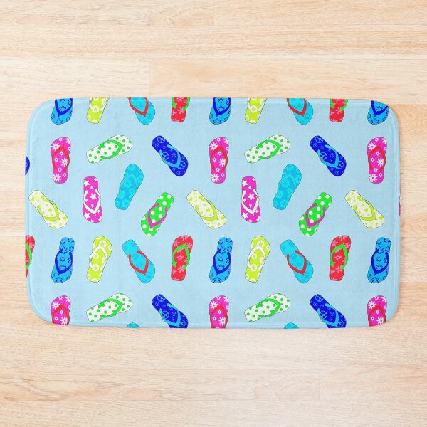 Item preview, Colorful Flip Flops Blue Pattern designed and sold by Julie Erin Designs.
