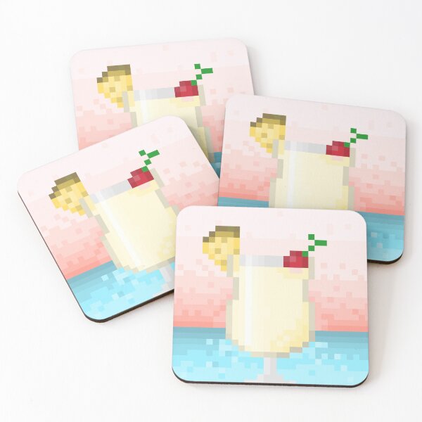 Item preview, Digital Drinks: Piña Colada on the Beach designed and sold by aLittleSquare.
