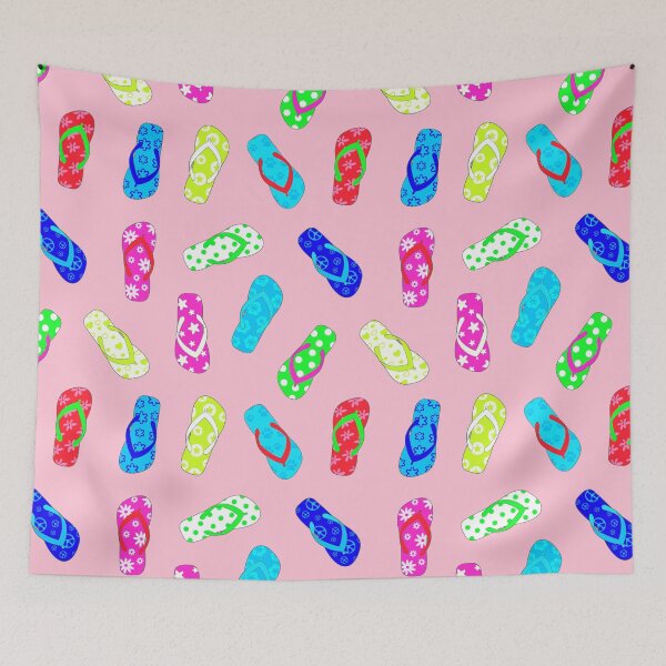 Item preview, Colorful Flip Flops Pink Pattern designed and sold by Julie Erin Designs.