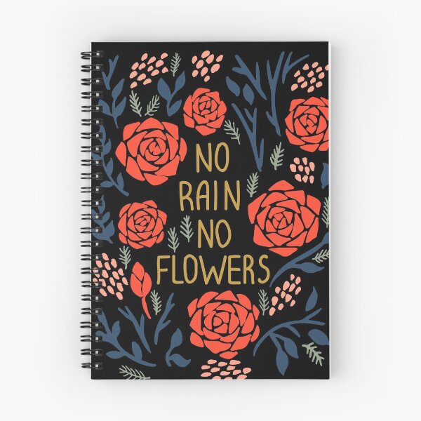 Item preview, No Rain No Flowers on Black designed and sold by Foxeye Daisy.