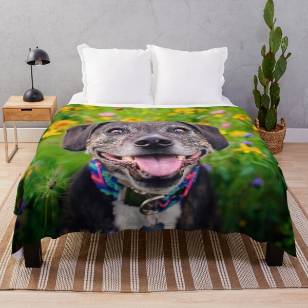 Item preview, Smiley Brindle Dog Savannah designed and sold by PurpleBluesPets.