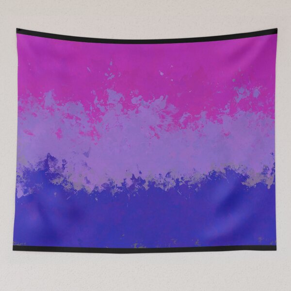 Item preview, Bisexual Paint Splatter Pride Flag designed and sold by Quinn-Draws.