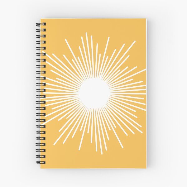 Item preview, Mid Century Modern Minimalist Sunburst - Retro Sun in Marigold Mustard and White designed and sold by kierkegaard.