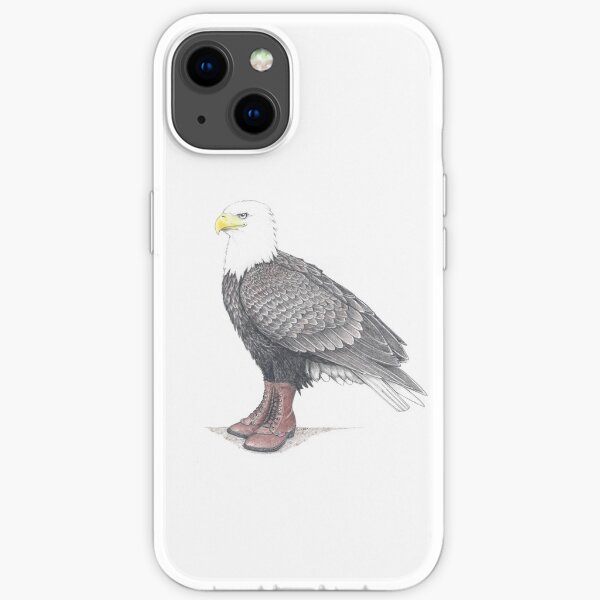 Bald Eagle in Western Fire Boots iPhone Soft Case