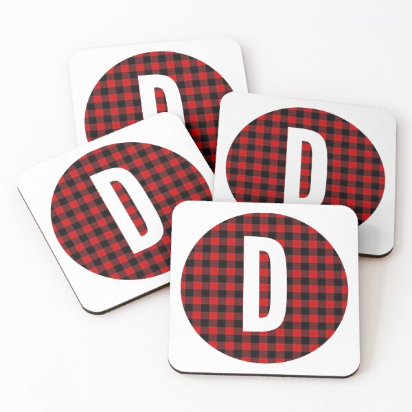 Item preview, Monogram letter D flannel design designed and sold by JustSeasons.