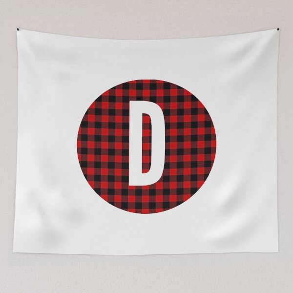 Item preview, Monogram letter D flannel design designed and sold by JustSeasons.