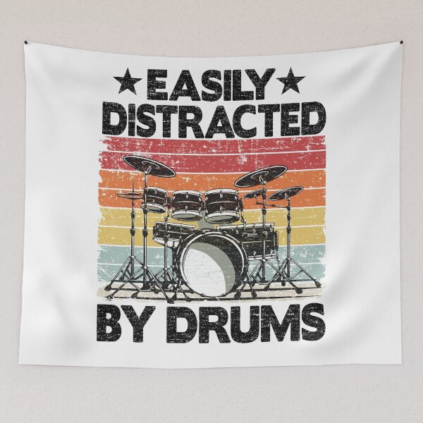 Item preview, Easily Distracted By Drums Funny Drummer Dad Gift designed and sold by Stronzi.