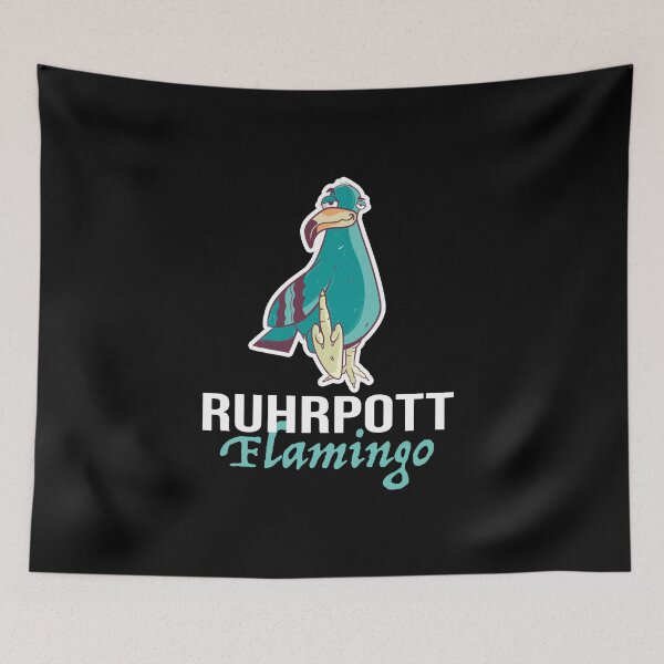 Item preview, Funny Ruhrpott flamingo dove design designed and sold by DesignbyManthey.