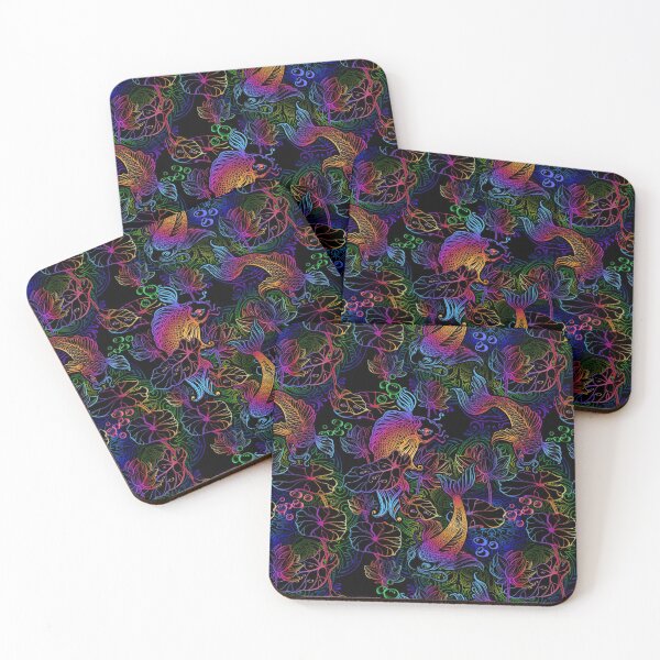 Item preview, Koi Pond Fish Psychedelic Lotus Plant Pattern designed and sold by Spaceshipsells.