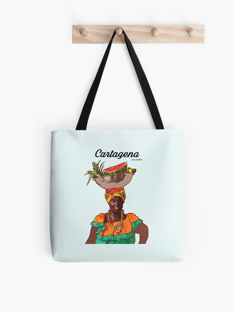 Fruit vendor or Palenquera from Cartagena Colombia. | Tote Bag