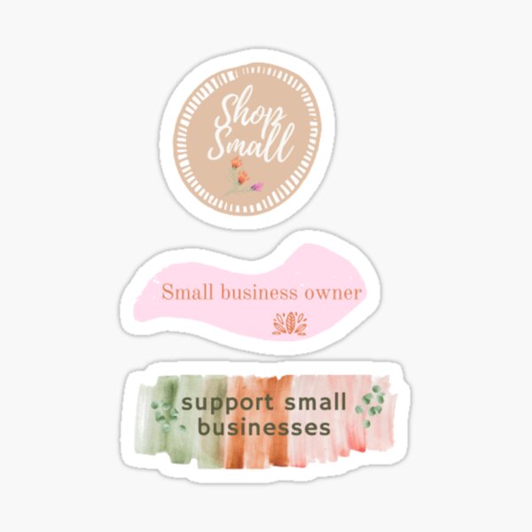 Item preview, Small Business Sticker Watercolor designed and sold by mimosadesigns.