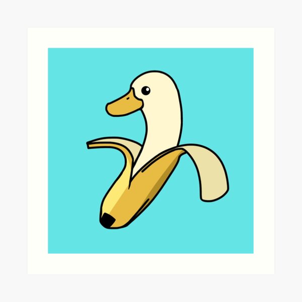 "Banana Duck Cute Funny Cartoon" Art Print by patrick10reyes Redbubble