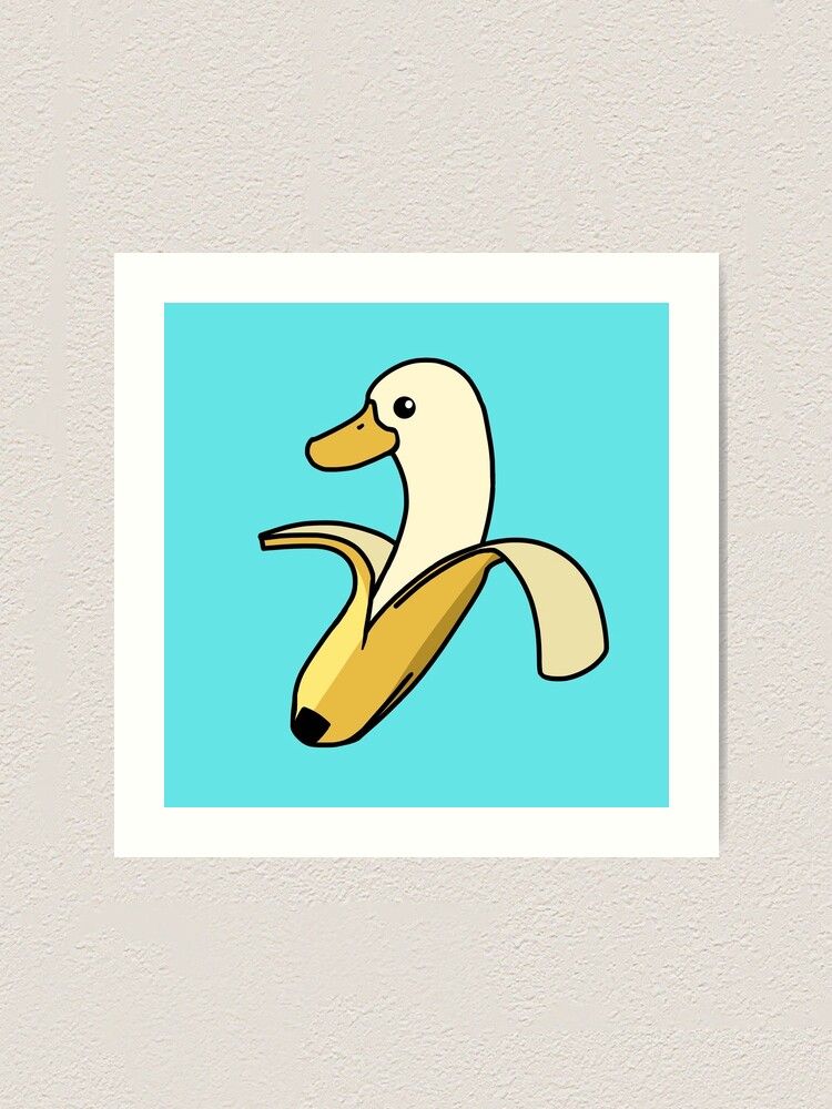 "Banana Duck Cute Funny Cartoon" Art Print by patrick10reyes Redbubble