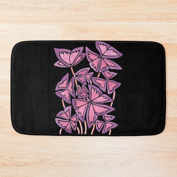 Item preview, Purple and pink watercolor flowers on black designed and sold by Foxeye Daisy.